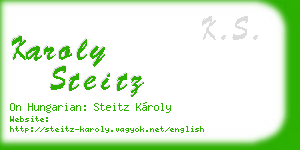 karoly steitz business card